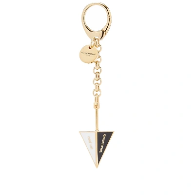 Shop Givenchy Spinning Charm Keyring In Gold