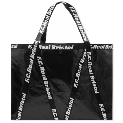 Shop F.c. Real Bristol Ground Sheet Tote Bag In Black
