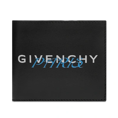 Shop Givenchy Metallic Logo Billfold Wallet In Black