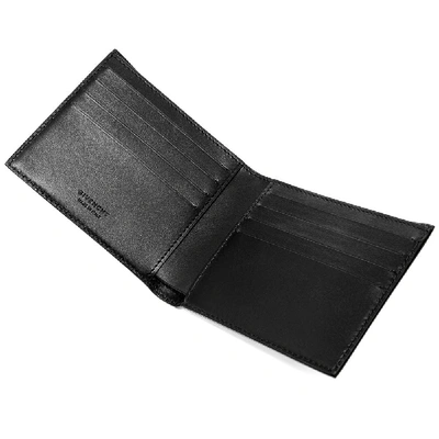 Shop Givenchy Metallic Logo Billfold Wallet In Black