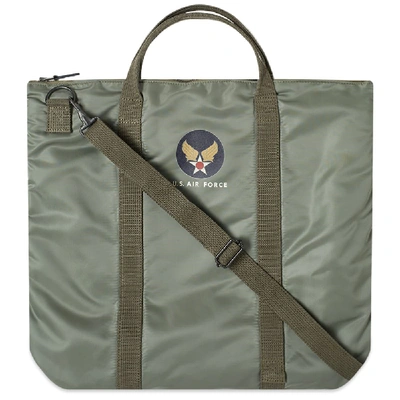 Shop The Real Mccoys The Real Mccoy's Helmet Bag In Green