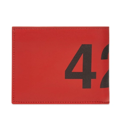 Shop 424 Logo Fold Wallet In Red