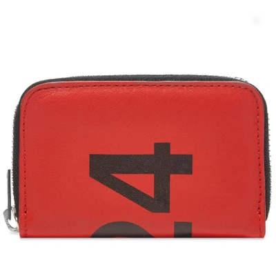 Shop 424 Leather Card Holder In Red