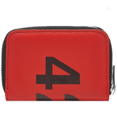 Shop 424 Leather Card Holder In Red