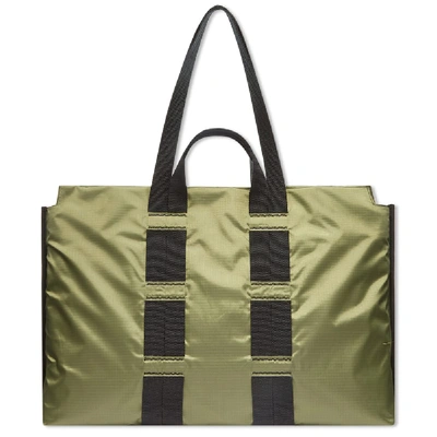 Shop Acne Studios Arvid Plaque Face Tote Bag In Green