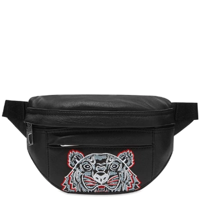 Shop Kenzo Tiger Leather Cross Body Bag In Black