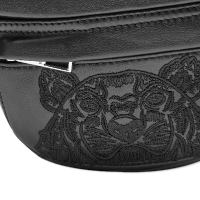 Shop Kenzo Tiger Leather Cross Body Bag In Black