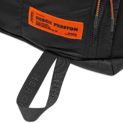 Shop Heron Preston Zip Round Logo Backpack In Black