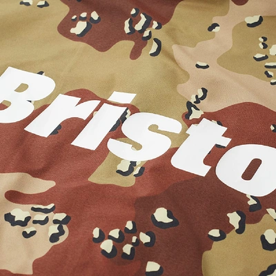 Shop F.c. Real Bristol Nylon Hooded Blouson In Brown