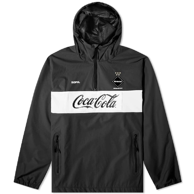 Shop F.c. Real Bristol X Coca-cola Half Zip Anorak In Black