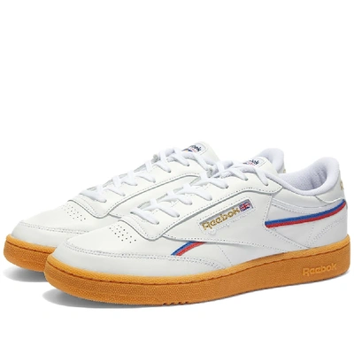 Reebok Club C 85 Mu Sneakers In White With Gum Sole | ModeSens