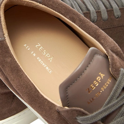 Shop Zespà Zespa Zsp4 Suede Sneaker In Grey