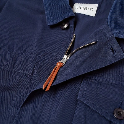 Shop Albam Garment Dyed Foundry Jacket In Blue