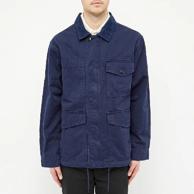 Shop Albam Garment Dyed Foundry Jacket In Blue