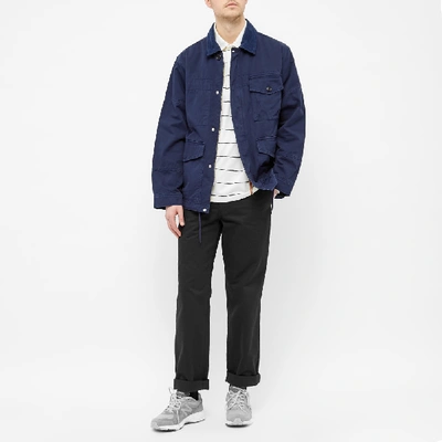 Shop Albam Garment Dyed Foundry Jacket In Blue