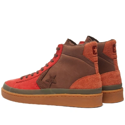 Converse Pro Leather Mid 2000 Era Suede Sneakers In Red,brown | ModeSens