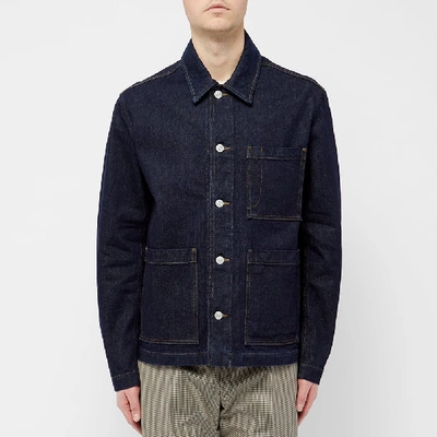 Shop Norse Projects Tyge Denim Chore Jacket In Blue