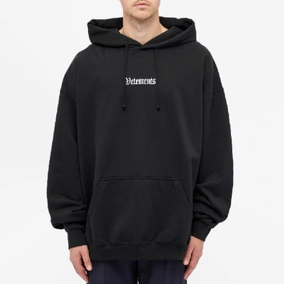 Shop Vetements Rammstein Germany Oversized Hoody In Black