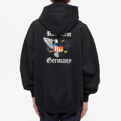 Shop Vetements Rammstein Germany Oversized Hoody In Black