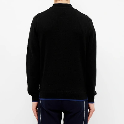 Shop Kenzo Tiger Knit Zip Cardigan In Black