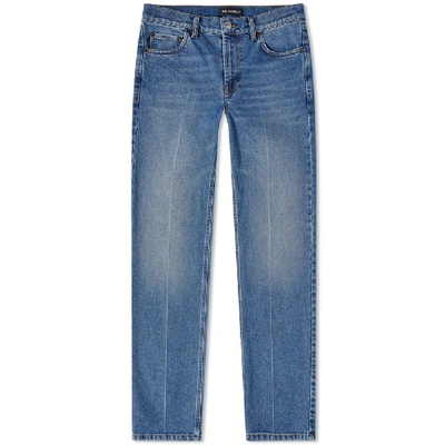 Shop Balenciaga Fitted 5 Pocket Jean In Blue