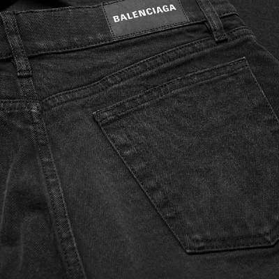 Shop Balenciaga Slim Vintage Wash Jean In Black