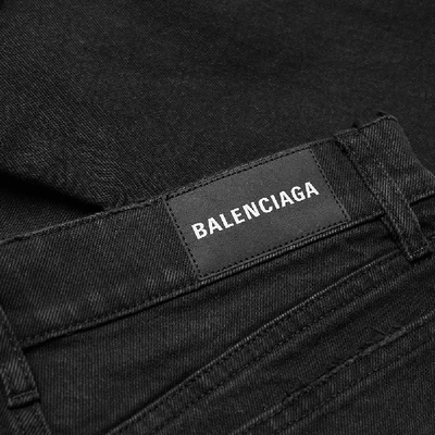 Shop Balenciaga Slim Vintage Wash Jean In Black