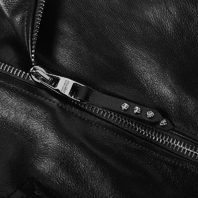 Shop Alexander Mcqueen Leather Biker Jacket In Black