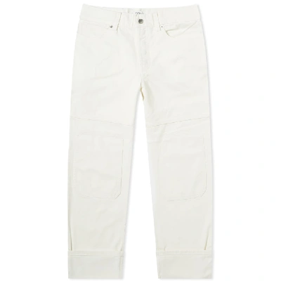 Shop Jw Anderson Patched Denim Trouser In White
