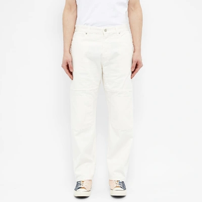 Shop Jw Anderson Patched Denim Trouser In White