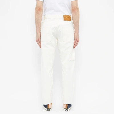 Shop Jw Anderson Patched Denim Trouser In White