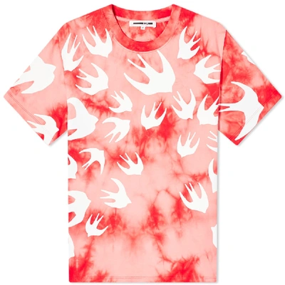 Shop Mcq By Alexander Mcqueen Mcq Swallow Tie Dye Swallow Tee In Red