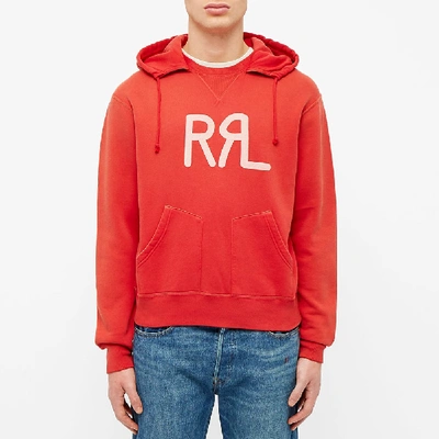 Shop Rrl Logo Popover Hoody In Red