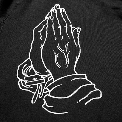 Shop Ignored Prayers Oe Hands Hoody In Black