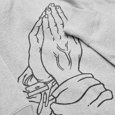 Shop Ignored Prayers Oe Hands Hoody In Grey