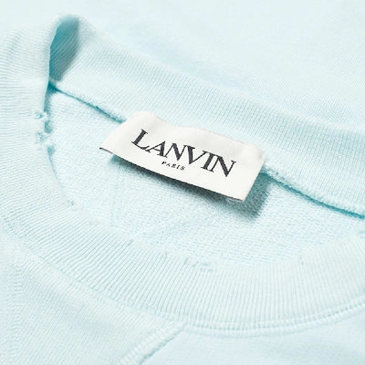 Shop Lanvin Large Logo Print Sweat In Blue