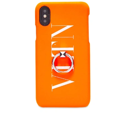 Shop Valentino Fluo Vltn Iphone Xs Case In Orange