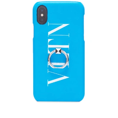 Shop Valentino Fluo Vltn Iphone Xs Case In Blue