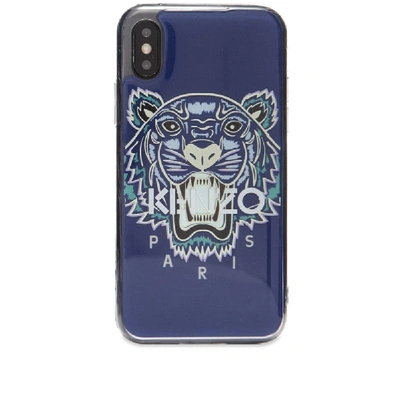 Shop Kenzo Tiger Head Iphone X/xs Case In Blue