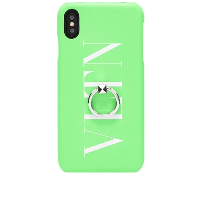 Shop Valentino Fluo Vltn Iphone Xs Max Case In Green