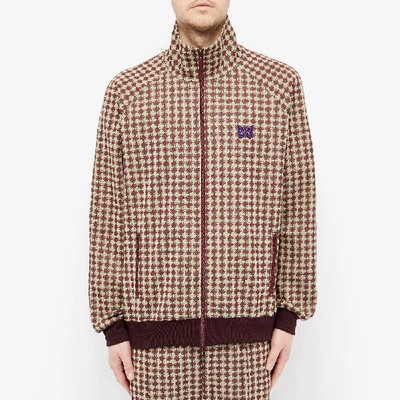 Shop Needles Jacquard Houndstooth Track Jacket In Green