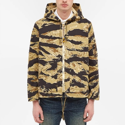 Shop The Real Mccoys The Real Mccoy's Tiger Camouflage Parka In Brown