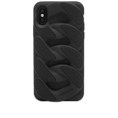 Shop Versace Chain Iphone X Case In Black