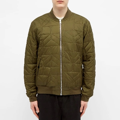 Shop Alltimers Tini Reversible Bomber Jacket In Green