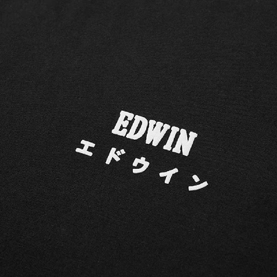 Shop Edwin Logo Chest Tee In Black