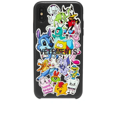 Shop Vetements Monster Sticker Iphone Xs Max Case In Black