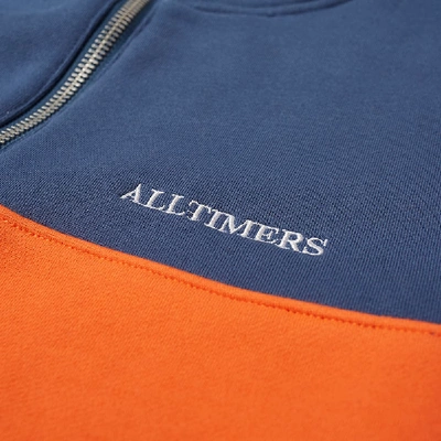 Shop Alltimers Struck Half Zip In Blue