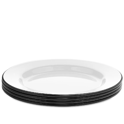 Shop Falcon Enamelware Plates In Black