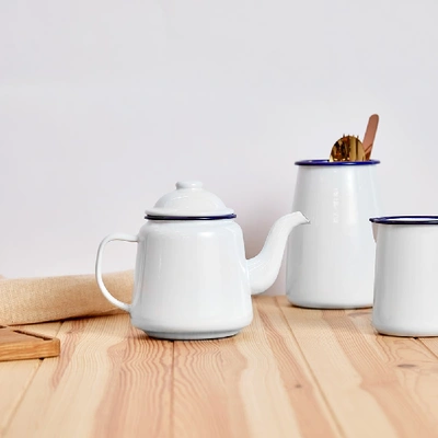 Shop Falcon Enamelware Tea Pot In White