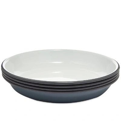 Shop Falcon Enamelware Deep Plates In Grey